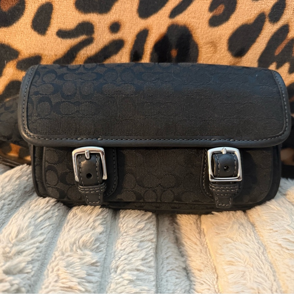 Coach Black Signature Buckle Fanny pack waist bag